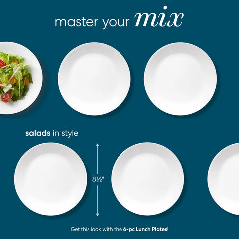 Corelle® Winter Frost White 8.5" Salad Plates, 6-pack