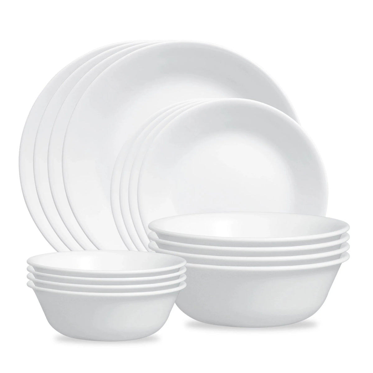 Corelle® Winter Frost White 16-piece Mugless Dinnerware Set, Service for 4