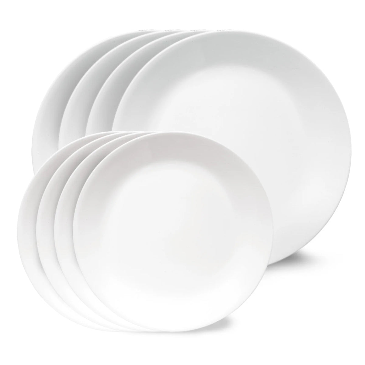 Corelle® Shimmering White Salad and Dinner Plates Set, 8-pack